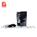 Black Aluminum 16oz Ziplock Coffee Bags with Valve